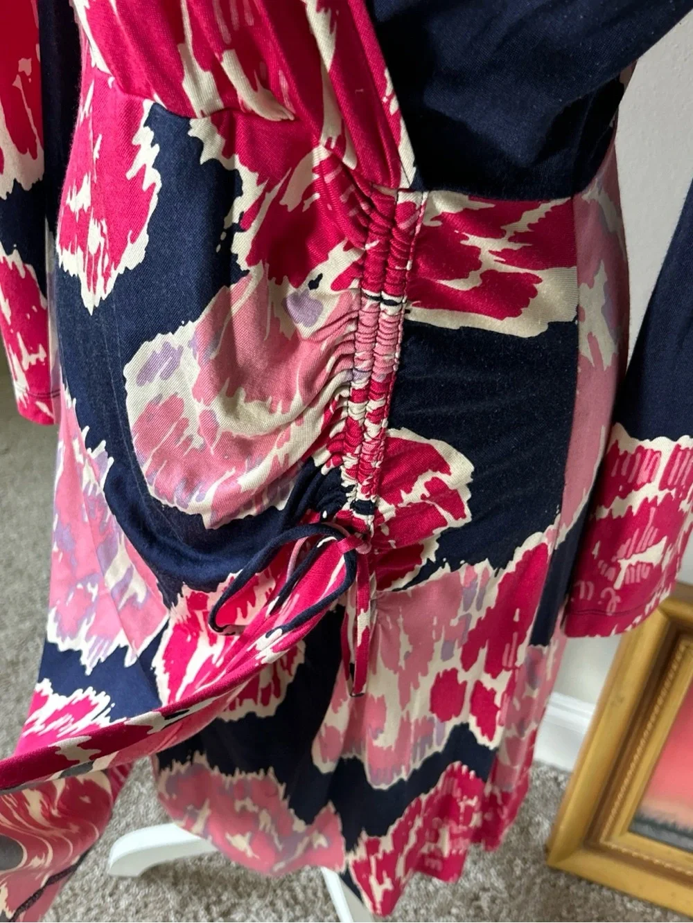 Lilly Pulitzer Pink & Navy Floral faux Wrap dress